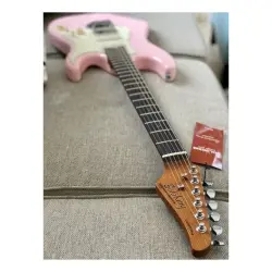Soloking MS-11 Classic MKII Rosewood FB Shell Pink Elektro Gitar - 4