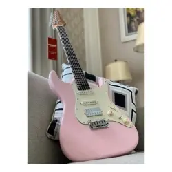 Soloking MS-11 Classic MKII Rosewood FB Shell Pink Elektro Gitar - 6