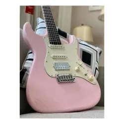 Soloking MS-11 Classic MKII Rosewood FB Shell Pink Elektro Gitar - 7