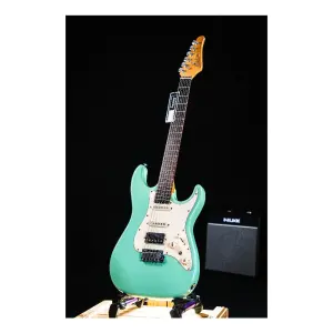 Soloking MS-11 Classic MKII Rosewood FB Surf Green Elektro Gitar - 1