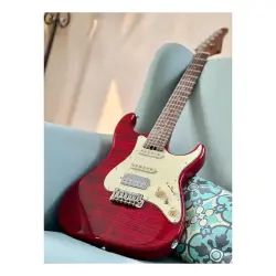 Soloking MS-11 Classic MKII Rosewood FB Transparent Red 5A Flame Top Nafiri Special Run Elektro Gitar - 7