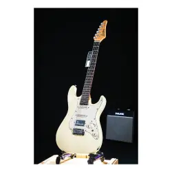 Soloking MS-11 Classic MKII Rosewood FB Vintage White Elektro Gitar - 7