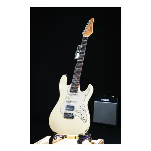 Soloking MS-11 Classic MKII Rosewood FB Vintage White Elektro Gitar - 7