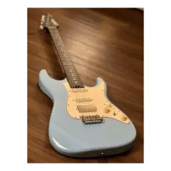 Soloking MS-11 Classic One Piece Rosewood Neck Daphne Blue Nafiri Special Run Elektro Gitar - 2