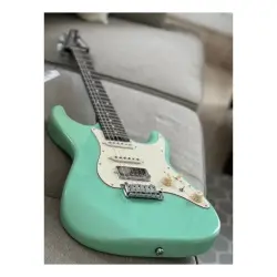 Soloking MS-11 Classic One Piece Rosewood Neck Surf Green Nafiri Special Run Elektro Gitar - 5