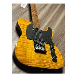 Soloking MT-1 FM 22 Artisan Roasted Flame Maple Neck Amber Elektro Gitar - 3