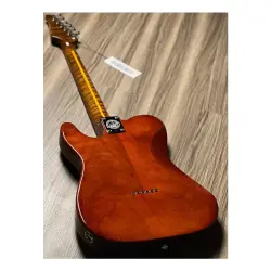 Soloking MT-1 FM 22 Artisan Roasted Flame Maple Neck Amber Elektro Gitar - 6