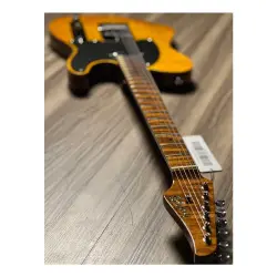 Soloking MT-1 FM 22 Artisan Roasted Flame Maple Neck Amber Elektro Gitar - 8