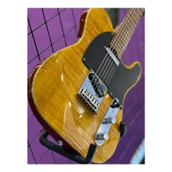 Soloking MT-1 FM 22 Artisan Roasted Flame Maple Neck Amber Elektro Gitar - 9