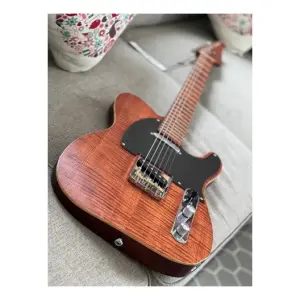 Soloking MT-1 FM Artisan Roasted Flame Neck Caramel Nafiri Special Run Elektro Gitar - 4