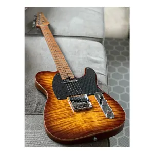 Soloking MT-1 FM Artisan Solid 5A Flame Top Honeyburst Elektro Gitar - 1