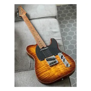 Soloking MT-1 FM Artisan Solid 5A Flame Top Honeyburst Elektro Gitar - 3