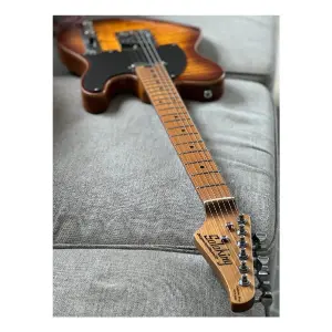 Soloking MT-1 FM Artisan Solid 5A Flame Top Honeyburst Elektro Gitar - 6
