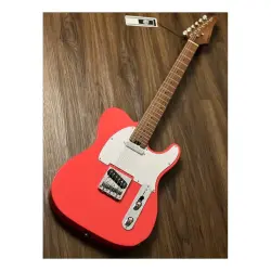 Soloking MT-1 Vintage MKII Roasted Maple Neck Fiesta Red Elektro Gitar - 2
