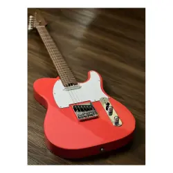 Soloking MT-1 Vintage MKII Roasted Maple Neck Fiesta Red Elektro Gitar - 3