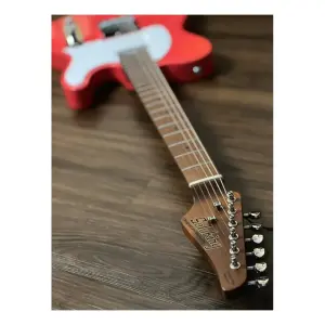 Soloking MT-1 Vintage MKII Roasted Maple Neck Fiesta Red Elektro Gitar - 5