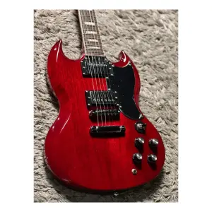 Soloking SG61 Transparent Red Cherry Elektro Gitar - 4