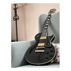 Soloking SLC60 Black Beauty Gold Hardware Elektro Gitar - 3