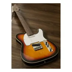 Soloking T-1B Vintage MKII Roasted Maple Neck and FB 3-Tone Sunburst Elektro Gitar - 3