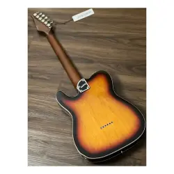 Soloking T-1B Vintage MKII Roasted Maple Neck and FB 3-Tone Sunburst Elektro Gitar - 4