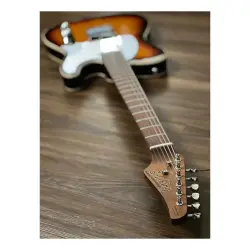 Soloking T-1B Vintage MKII Roasted Maple Neck and FB 3-Tone Sunburst Elektro Gitar - 5