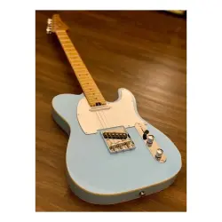 Soloking T-1B Vintage MKII Roasted Maple Neck and FB Sonic Blue Elektro Gitar - Soloking Guitars