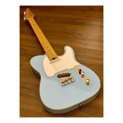 Soloking T-1B Vintage MKII Roasted Maple Neck and FB Sonic Blue Elektro Gitar - 4