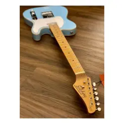 Soloking T-1B Vintage MKII Roasted Maple Neck and FB Sonic Blue Elektro Gitar - 6