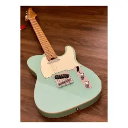 Soloking T-1B Vintage MKII Roasted Maple Neck and FB Surf Green Elektro Gitar - 4