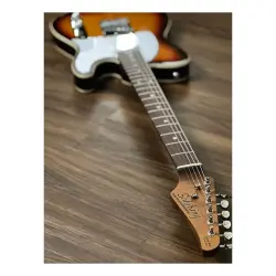 Soloking T-1B Vintage MKII Roasted Maple Neck Rosewood FB 3-Tone Sunburst Elektro Gitar - 6