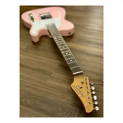 Soloking T-1B Vintage MKII Roasted Maple Neck Rosewood FB Shell Pink Elektro Gitar - 5