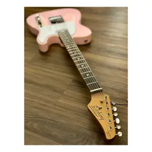 Soloking T-1B Vintage MKII Roasted Maple Neck Rosewood FB Shell Pink Elektro Gitar - 5