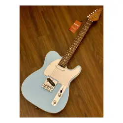 Soloking T-1B Vintage MKII Roasted Maple Neck Rosewood FB Sonic Blue Elektro Gitar - 2