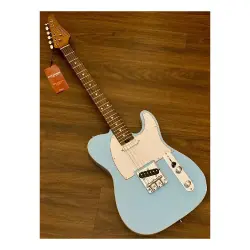 Soloking T-1B Vintage MKII Roasted Maple Neck Rosewood FB Sonic Blue Elektro Gitar - 3