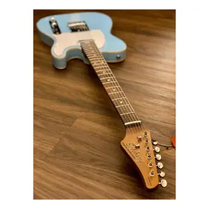 Soloking T-1B Vintage MKII Roasted Maple Neck Rosewood FB Sonic Blue Elektro Gitar - 5