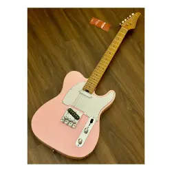 Soloking T-1B Vintage MKII Roasted Maple Shell Pink Elektro Gitar - 2