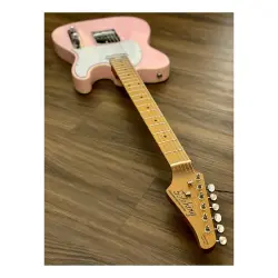 Soloking T-1B Vintage MKII Roasted Maple Shell Pink Elektro Gitar - 5