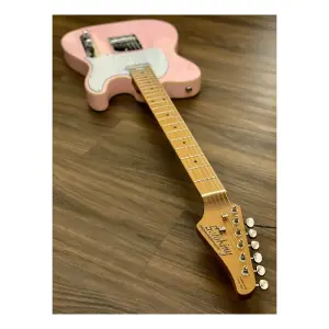 Soloking T-1B Vintage MKII Roasted Maple Shell Pink Elektro Gitar - 5