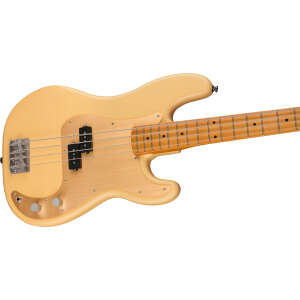 Squier 40th Anniversary Precision Bass Vintage Edition Akçaağaç Klavye Vintage Blonde Bas Gitar - 4