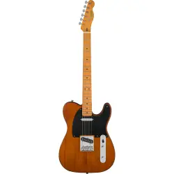 Squier 40th Anniversary Telecaster Vintage Edition Akçaağaç Klavye Satin Mocha Elektro Gitar - 1