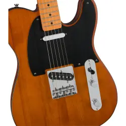 Squier 40th Anniversary Telecaster Vintage Edition Akçaağaç Klavye Satin Mocha Elektro Gitar - 3