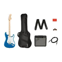 Squier Affinity Strat HSS Frontman 15G Amp Lake Placid Blue Elektro Gitar Seti - 1