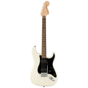 Squier Affinity Stratocaster HH Laurel Klavye Black PG Olympic White Elektro Gitar - Squier