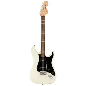 Squier Affinity Stratocaster HH Laurel Klavye Black PG Olympic White Elektro Gitar - 1