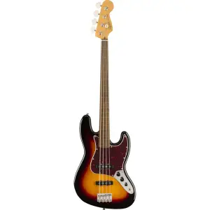 Squier Classic Vibe 60s Jazz Bass Fretless Laurel Klavye 3-Color Sunburst Bas Gitar - 1