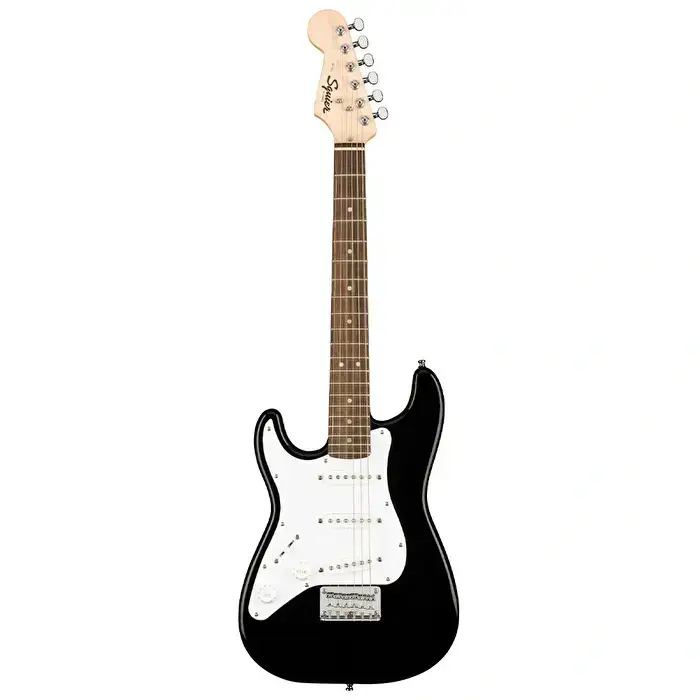 Squier Mini Strat Left Handed Laurel Klavye Black Solak Elektro Gitar - 1