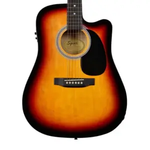 Squier SA-105CE Dreadnought Cutaway Sunburst Elektro Akustik Gitar - 2