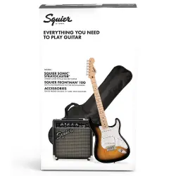 Squier Sonic Stratocaster 2 Ton Sunburst Frontman 10G Amfi Elektro Gitar Seti - 2