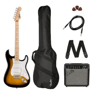 Squier Sonic Stratocaster 2 Ton Sunburst Frontman 10G Amfi Elektro Gitar Seti - 1