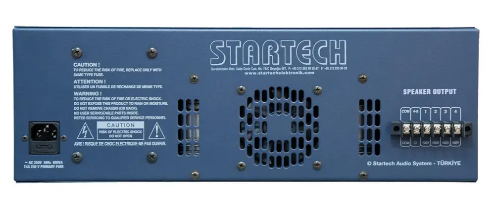 Startech COOPER C6/300 ZV 4 Zone Rockmount Mono Mikser Amfi - 2